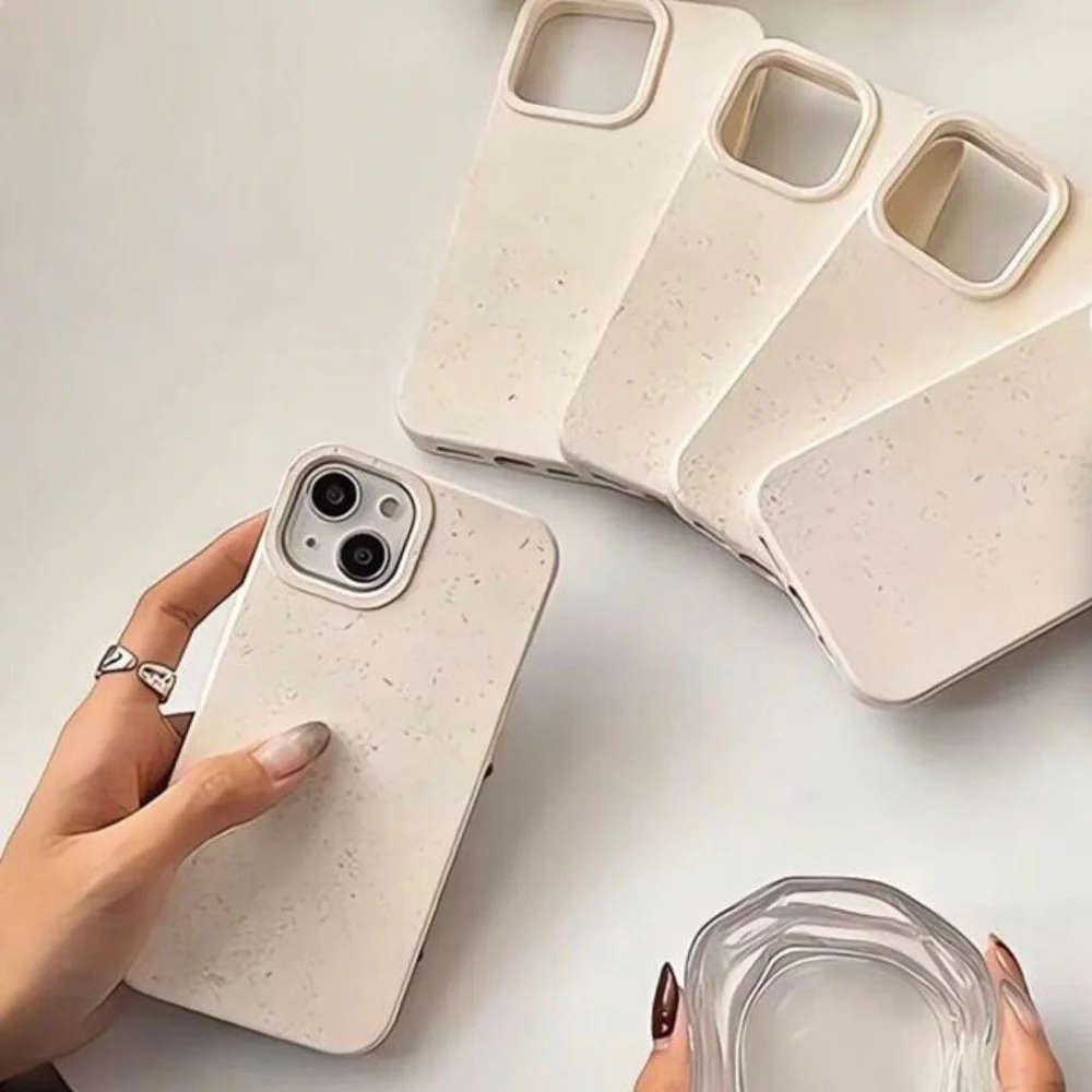 New🔸iPhone 14 Pro Case Stylish Case Color Cream iPhone Protective Case